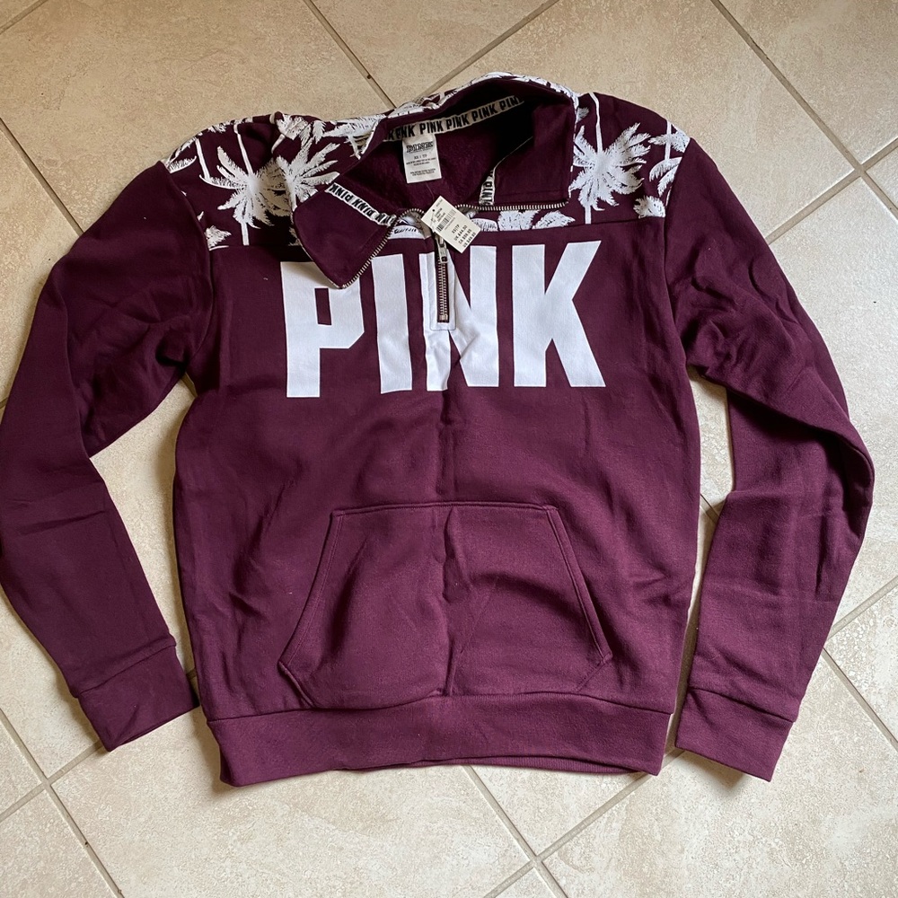 PINK Half Zip Pullover